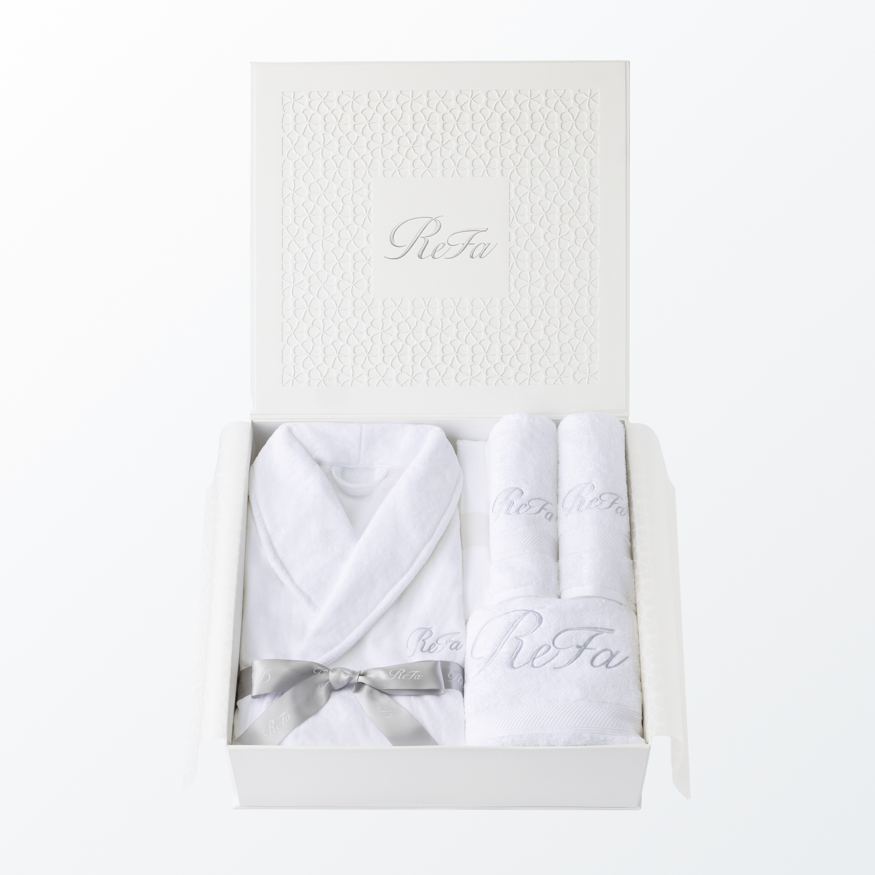 ReFa TOWEL SET リファタオルセット リファバスロー<br>ブL・バスタオル・ヘアフェイスタオル2枚セット