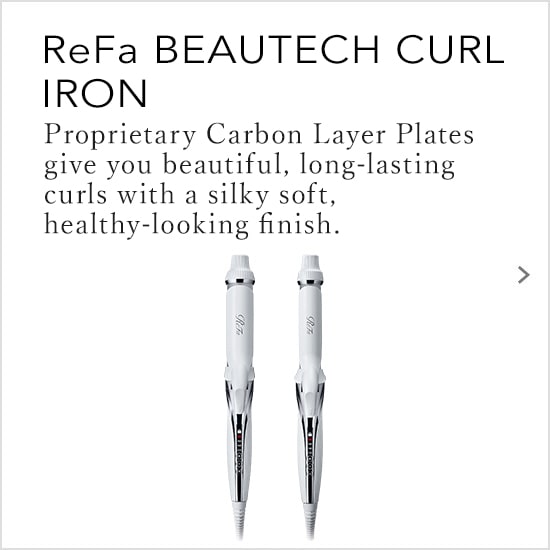 ReFa BEAUTECH CURL IRON（リファビューテック カールアイロン）カーボンレイヤープレートで美しい立体感がつづくレア髪カールへ