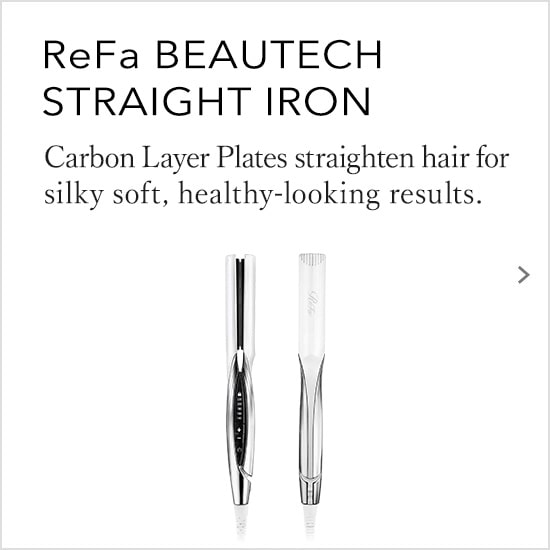 ReFa BEAUTECH STRAIGHT IRON　Carbon Layer Plates straighten hair for silky soft, healthy-looking results.