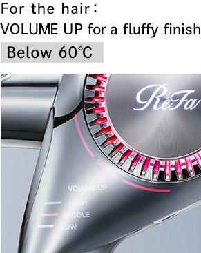 For the hair: VOLUME UP for a fluffy finish