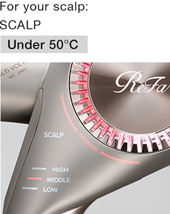 For your scalp: SCALP Under 50℃