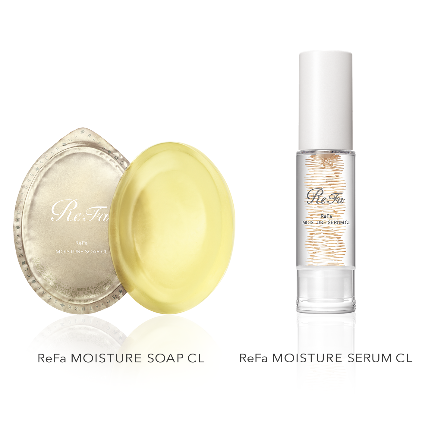 Keeping your skin balanced and leading to a beautiful, supple glow: ReFa MOISTURE SOAP CL and ReFa MOISTURE SERUM CL, on sale now