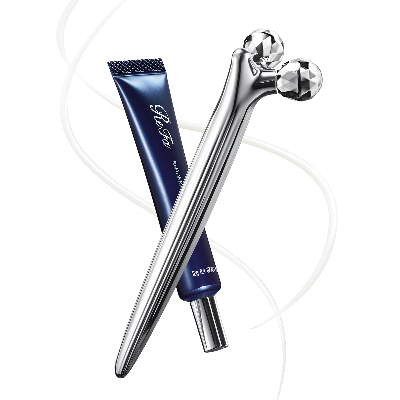 Introducing the first anti-wrinkle regimen from ReFa: A synergistic approach that pairs a beauty roller with a cream to target the visible signs of aging<sup>*1</sup>.