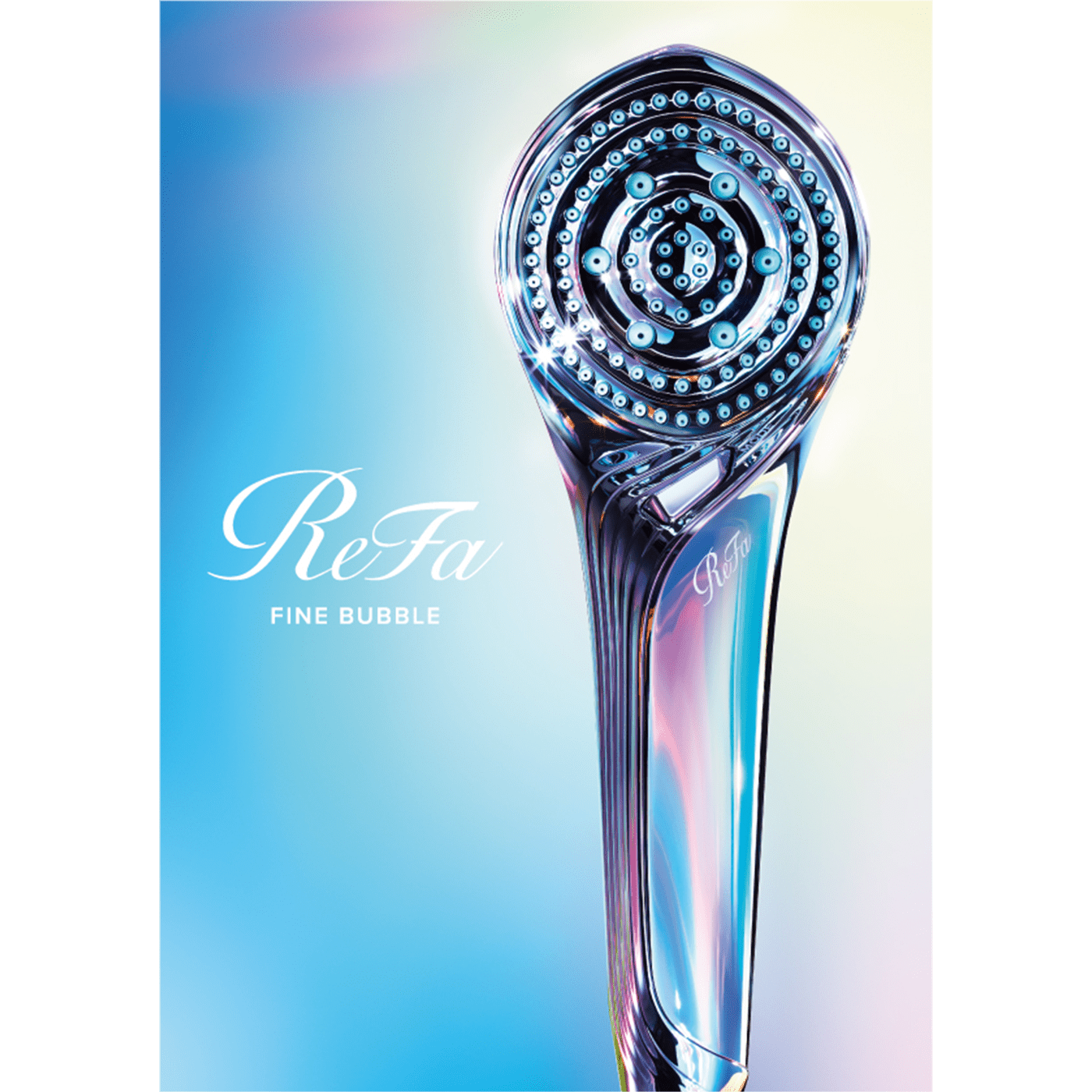 Introducing the ReFa FINE BUBBLE S: the newest high-tech shower head from ReFa that turns bath time into beauty time with an unprecedented number* of bubbles.