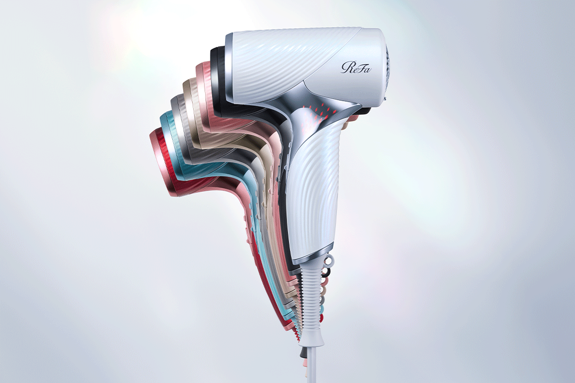 Professional touch, in the palm of your hand. Confidence in every finish—with ReFa's smallest, lightest dryer. "ReFa BEAUTECH DRYER SE" will be released on October 8, 2025. 