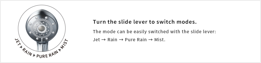 Offers four water flow modes to choose from