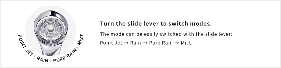 Offers four water flow modes to choose from