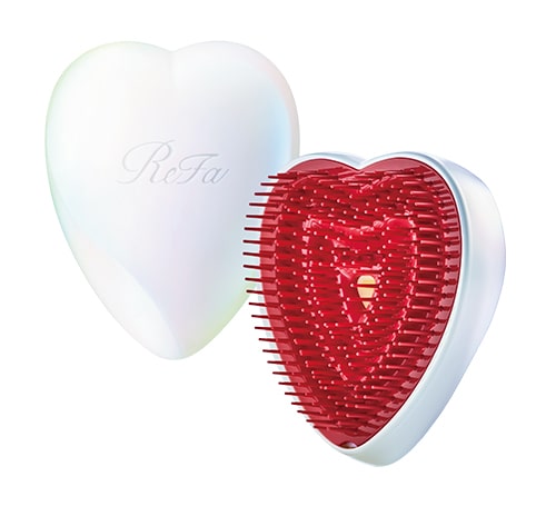 写真：ReFa HEART BRUSH Aurora White（リファハートブラシ オーロラホワイト）