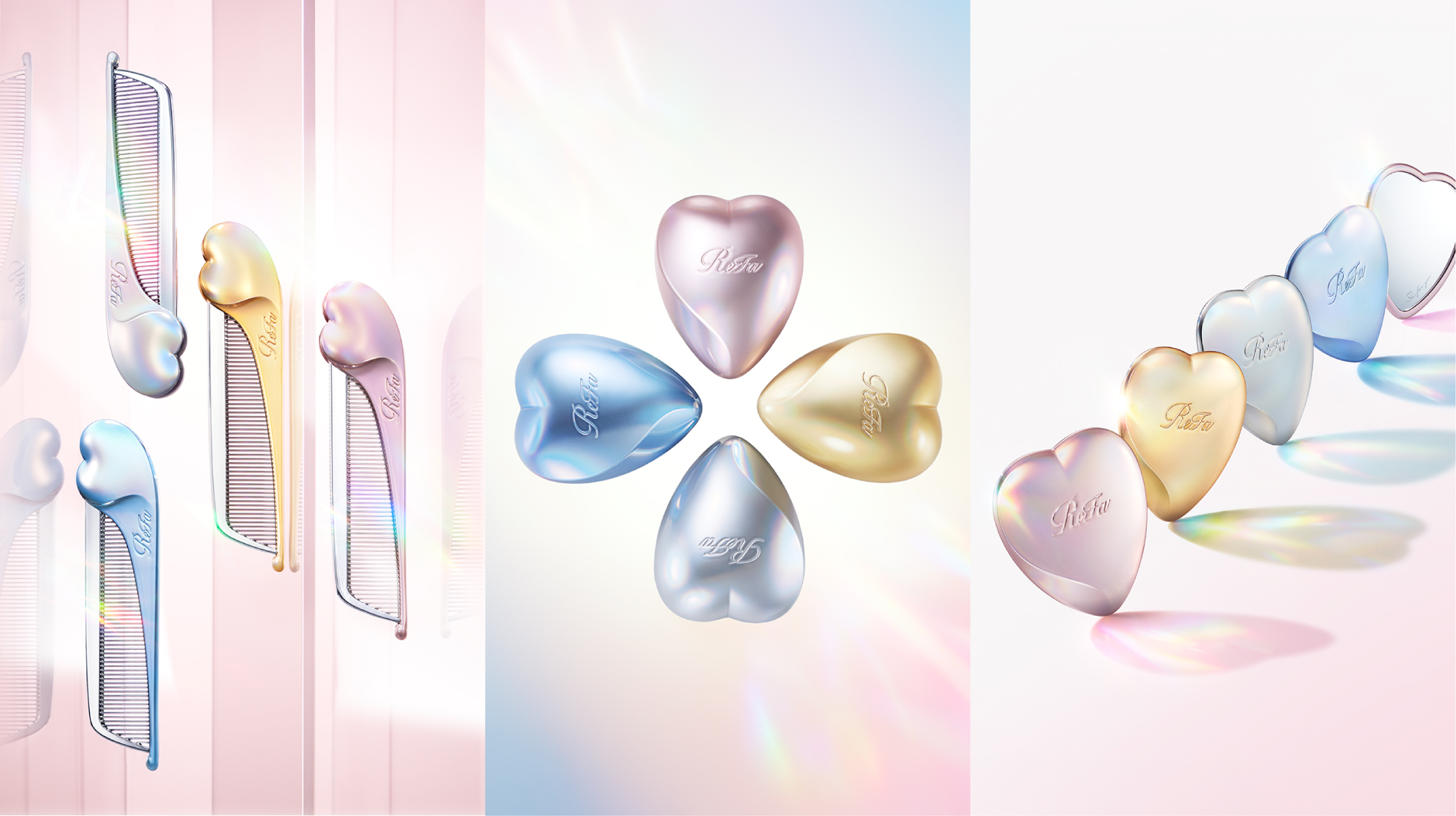 「ReFa HEART COMB Aira」「ReFa HEART BRUSH mini」「ReFa HEART MIRROR」からシルクのようになめらかに輝く新しいカラー登場。2025年11月15日(土)ReFa GINZAにて先行発売。