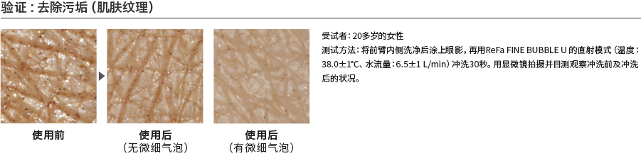 验证 ：去除污垢（肌肤纹理）